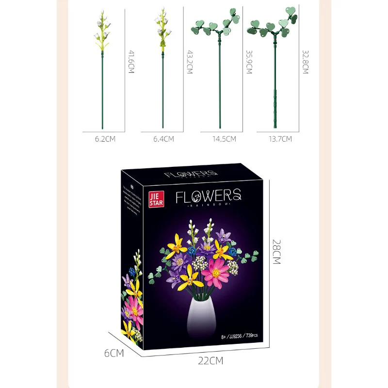 739PCS JIESTAR Blooming in Splendor - Image 11