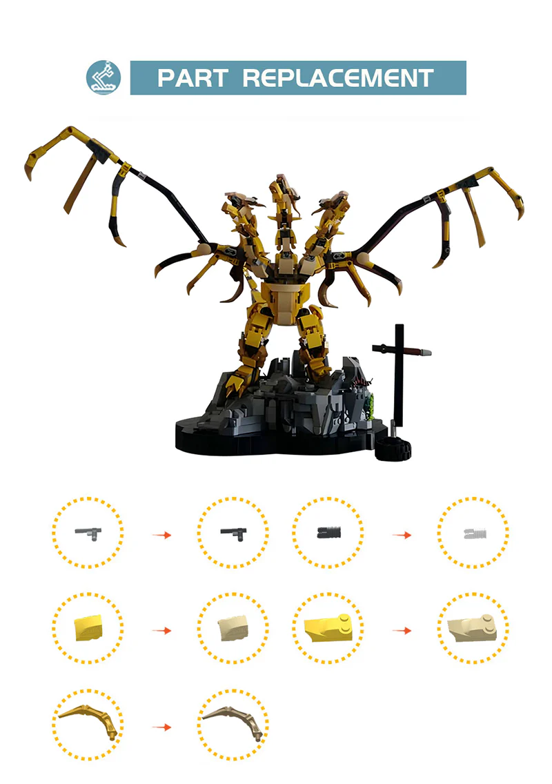 741pcs MOC-86791;Godzilla(King Ghidorah) - Image 4