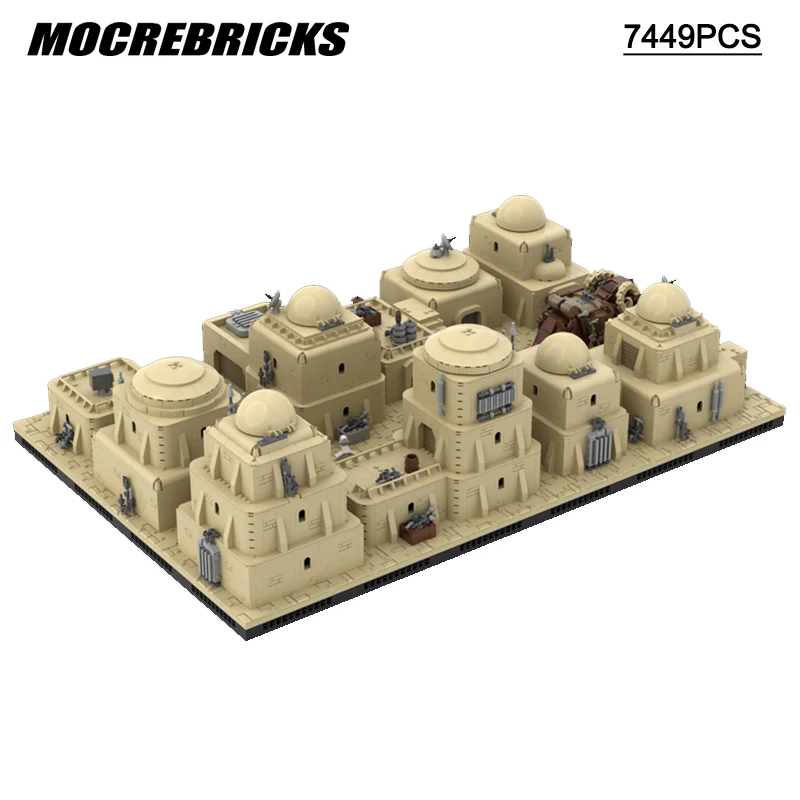 7449PCS MOC-102135 Tatooine Mos Eisley - Modular Desert City - Image 2