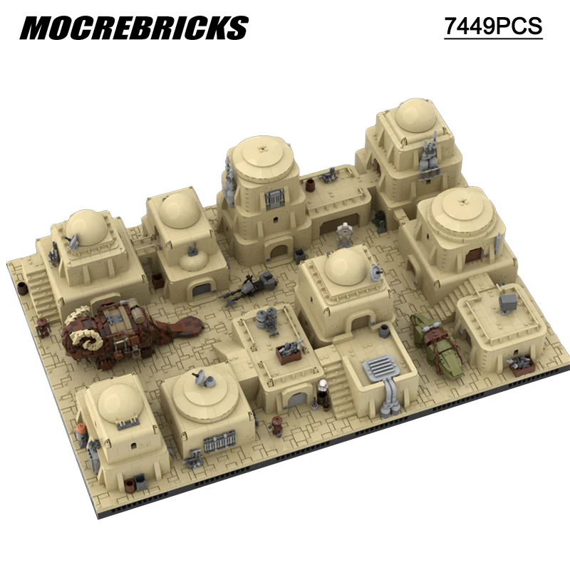 7449PCS MOC-102135 Tatooine Mos Eisley - Modular Desert City - Image 4