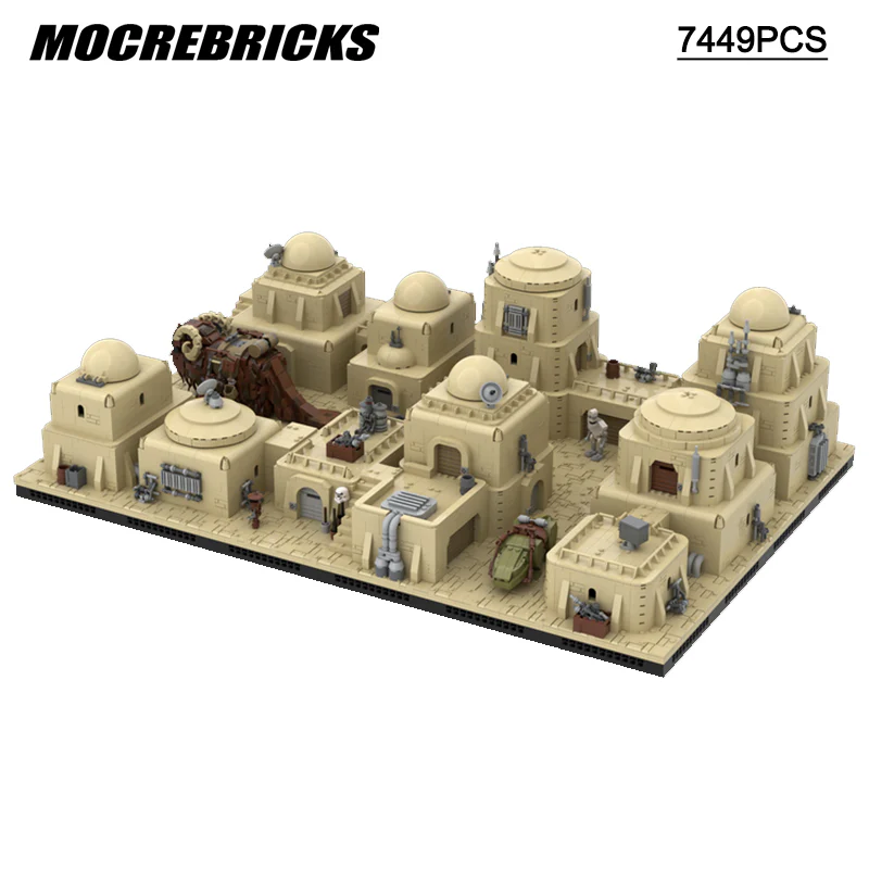 7449PCS MOC-102135 Tatooine Mos Eisley - Modular Desert City - Image 6
