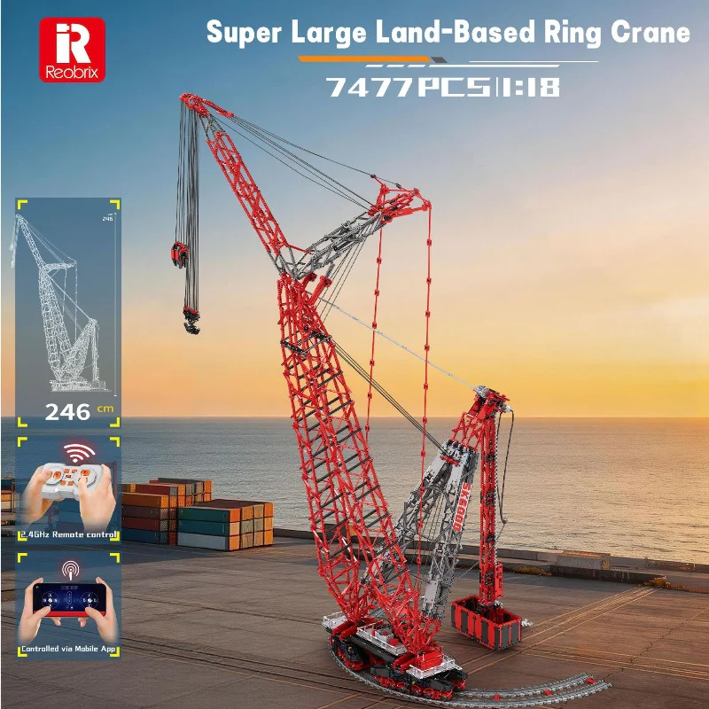 7477PCS Reobrix 22028 Ultra-Large Heavy Lift Crane SK6000 1:80 - Image 2