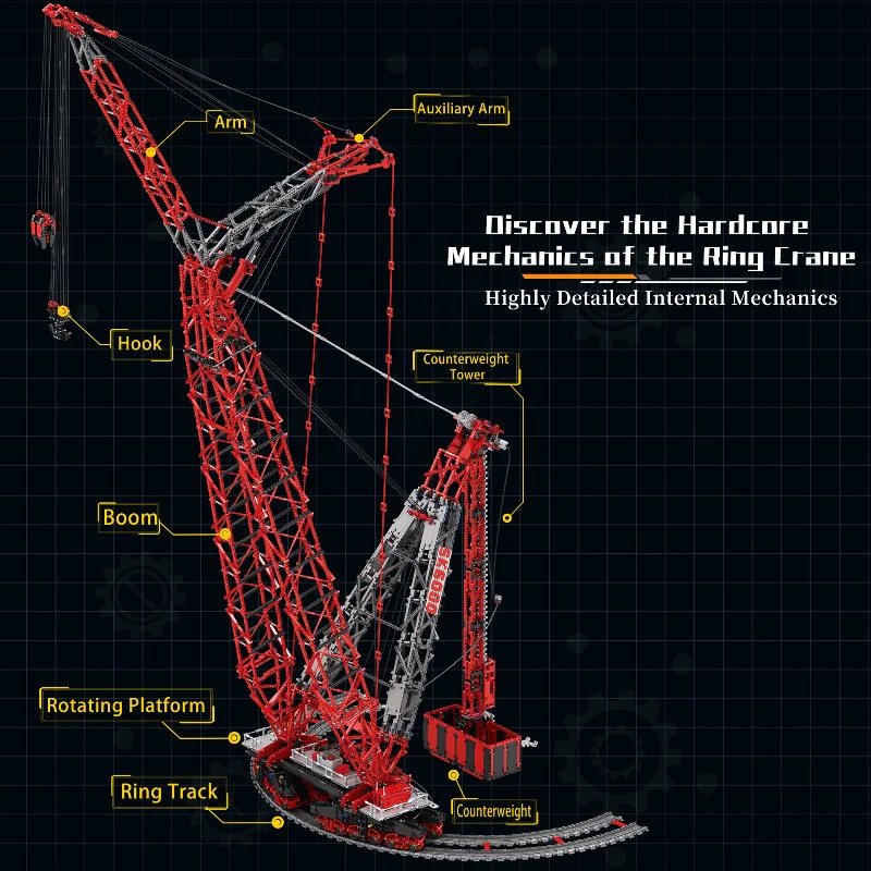 7477PCS Reobrix 22028 Ultra-Large Heavy Lift Crane SK6000 1:80 - Image 4