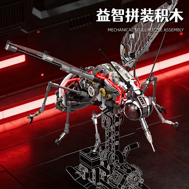 747PCS MJi 13104 Mecha Mosquito Cyberpunk Series - Image 3