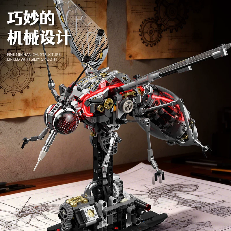 747PCS MJi 13104 Mecha Mosquito Cyberpunk Series - Image 4