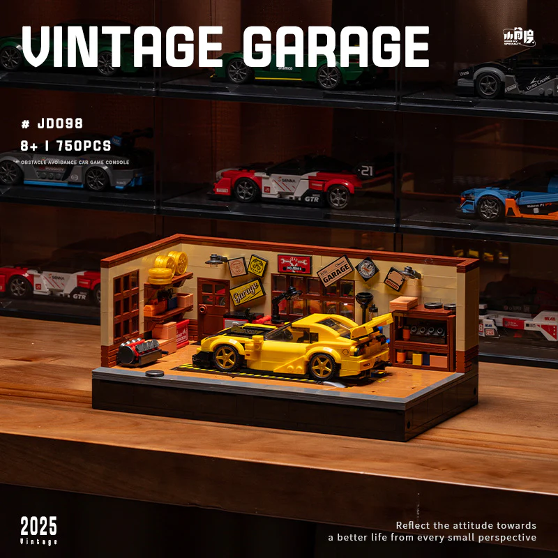 750pcs XJD JD098 Retro car repair shop - Image 2