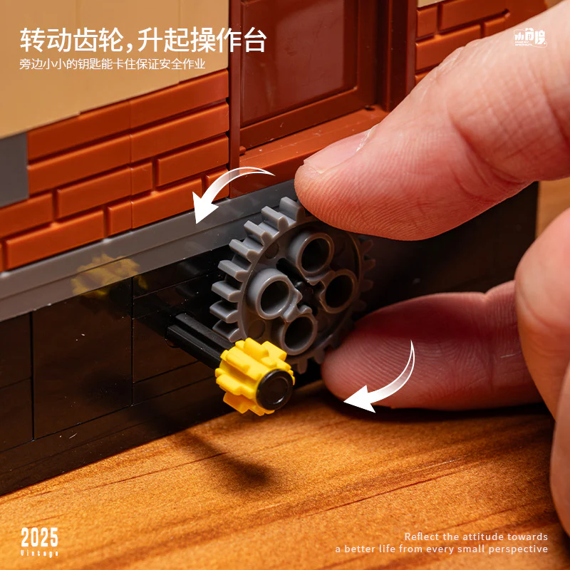 750pcs XJD JD098 Retro car repair shop - Image 4