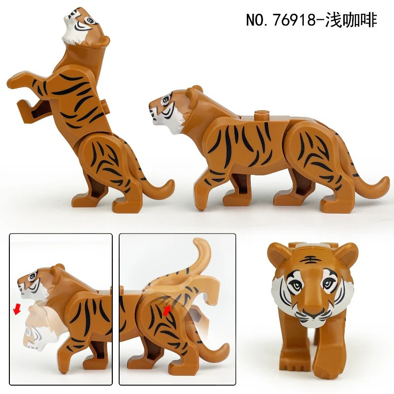 76918 animal tiger Minifigures - Image 5