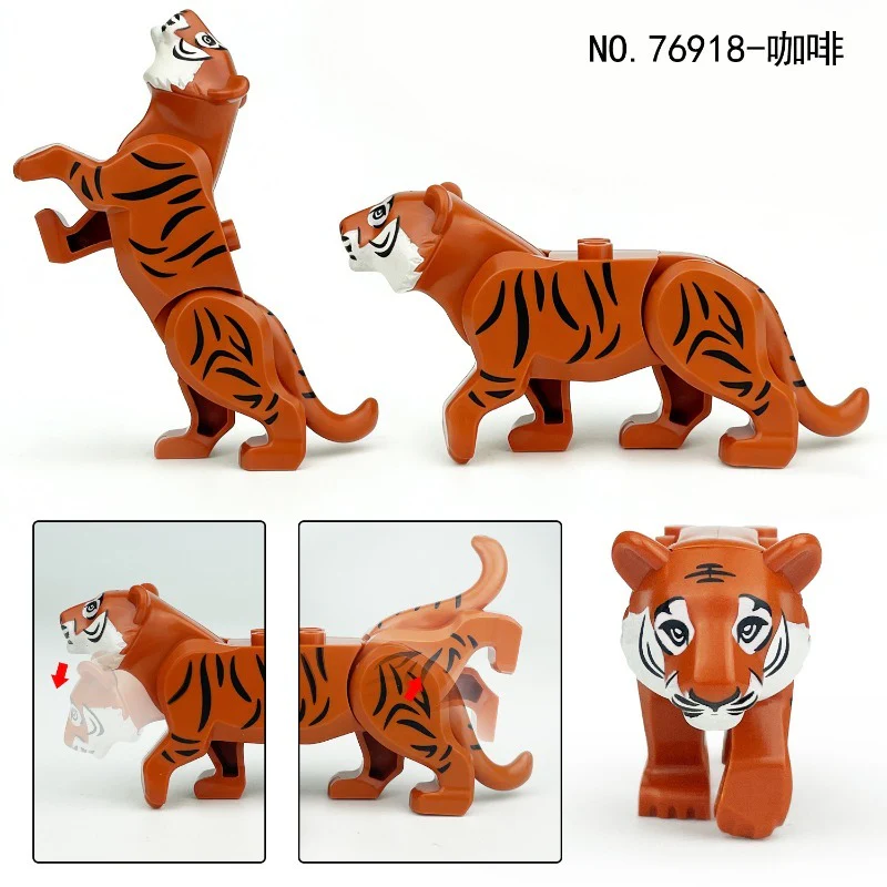 76918 animal tiger Minifigures - Image 6