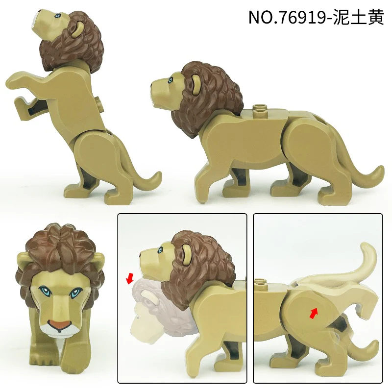 76919-76920 Animals Forest Male Lion Female Lion Minifigures - Image 16
