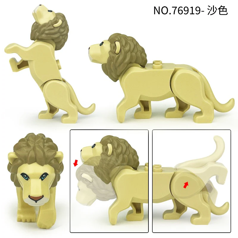 76919-76920 Animals Forest Male Lion Female Lion Minifigures - Image 8