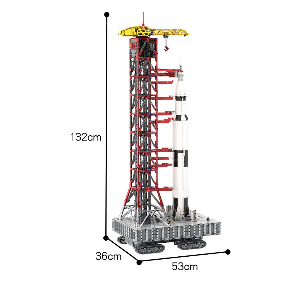 7706PCS MOC-60088 Launch Tower Mk I for Saturn V with Crawler(Saturn V not included) - Image 6