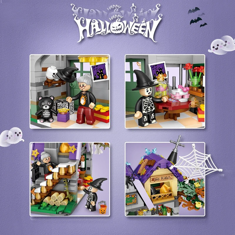 783PCS LOZ1233 Halloween Hut (mini bricks) MINI Bricks - Image 3