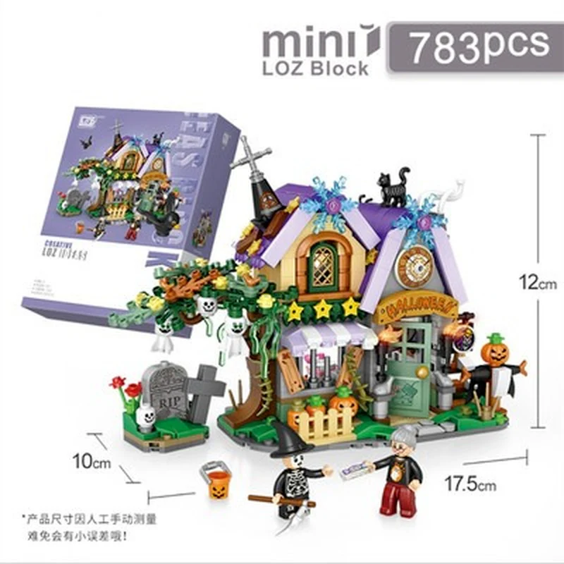 783PCS LOZ1233 Halloween Hut (mini bricks) MINI Bricks - Image 4