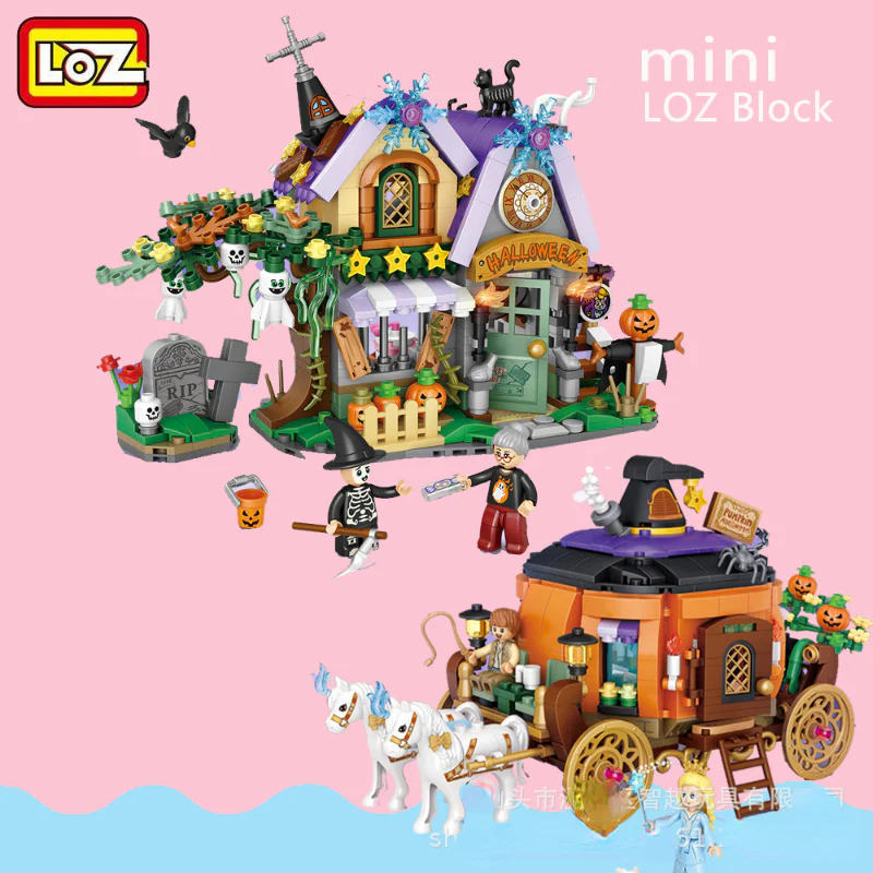 783PCS LOZ1233 Halloween Hut (mini bricks) MINI Bricks - Image 6
