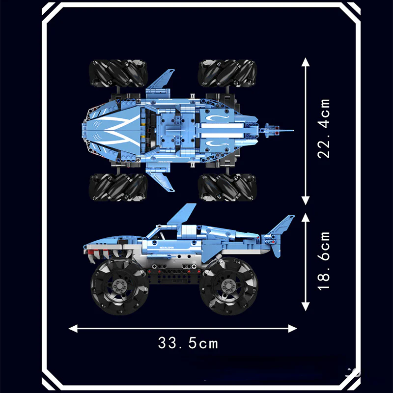786pcs Mouldking 18032 Monster Jam Megalodon  Remote-controlled version - Image 5