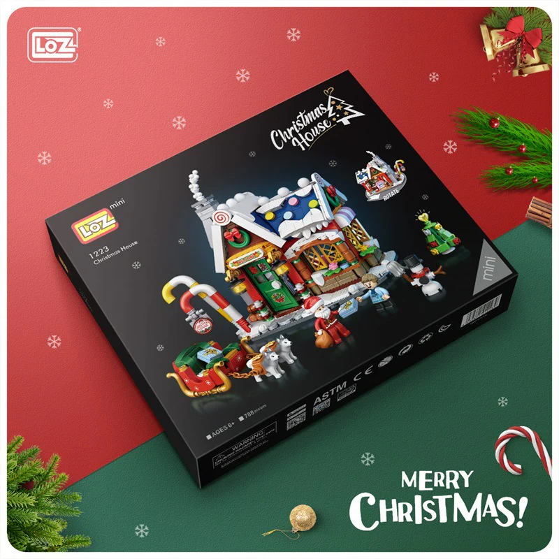 788 PCS LOZ 1223 Christmas House(MINI BRICKS) MINI Bricks - Image 3