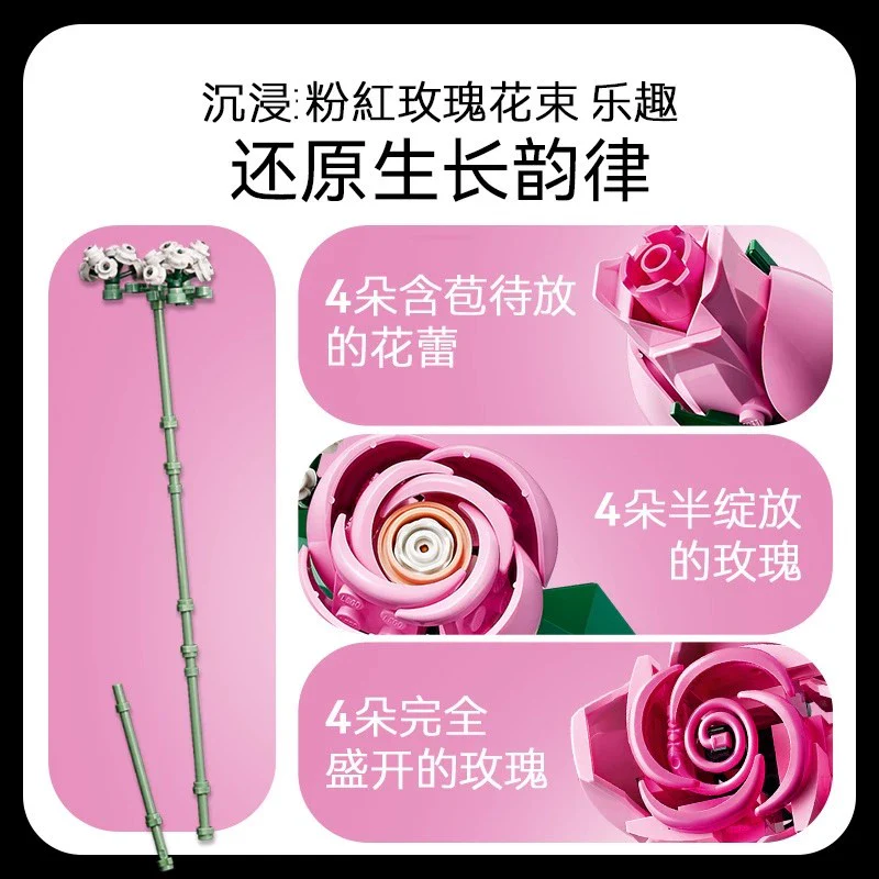 789 pcs Bouquet of Pink Roses - Image 3