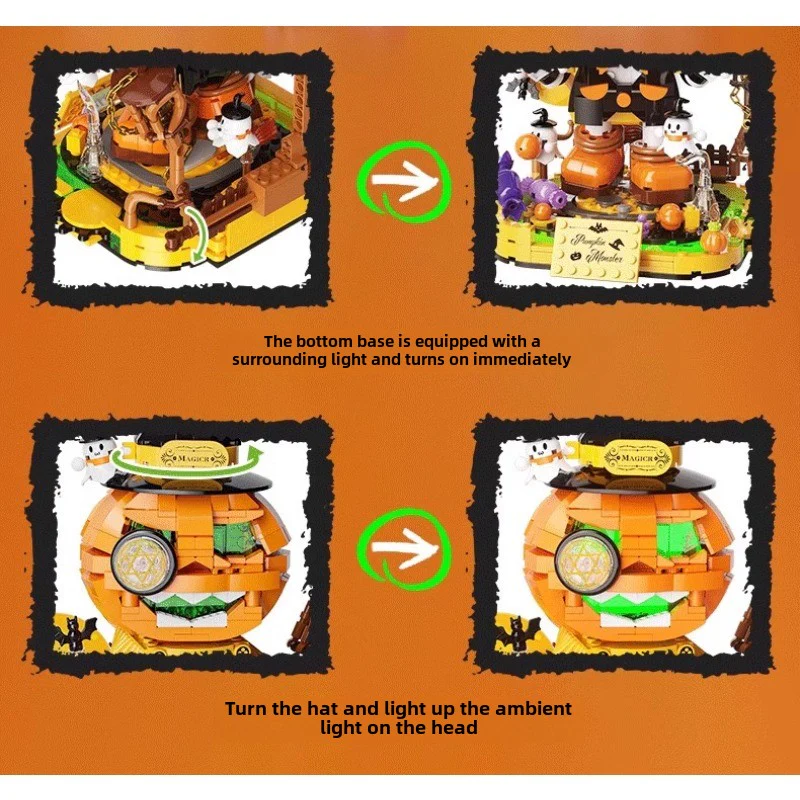 795 pcs JAKI AK108 Halloween Pumpkin Elf - Image 3
