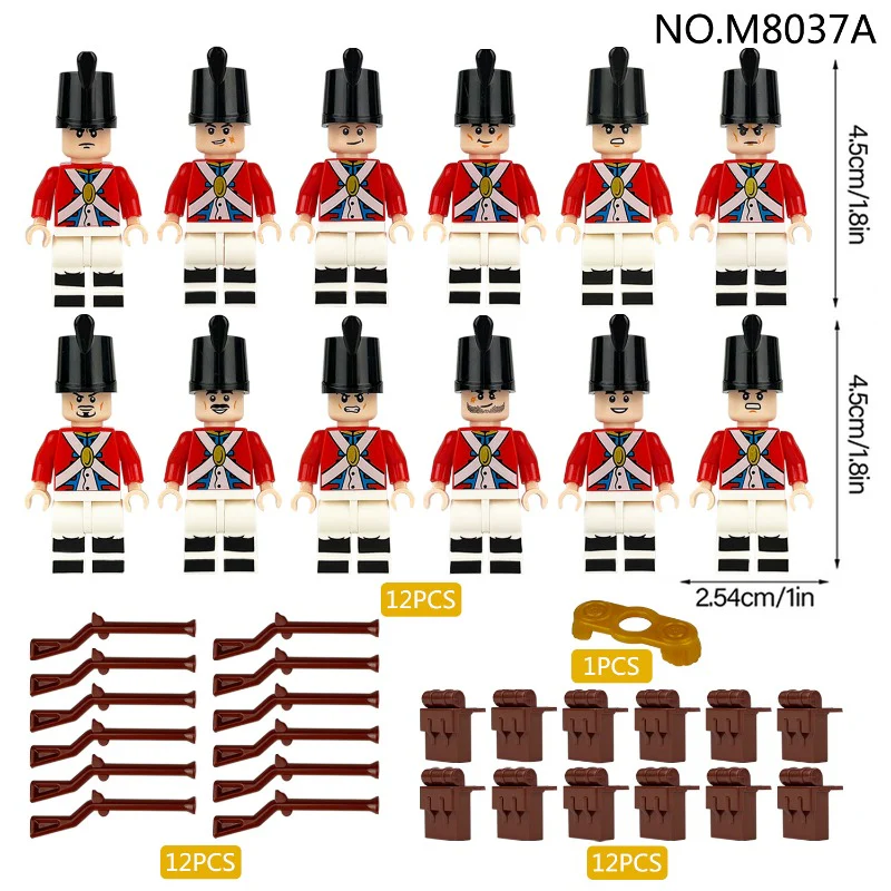 8037A 8037B 8037C Medieval European Soldier Minifigures - Image 5