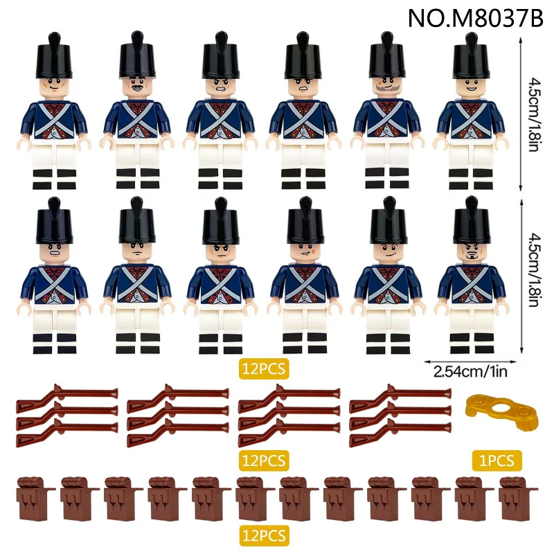 8037A 8037B 8037C Medieval European Soldier Minifigures - Image 6