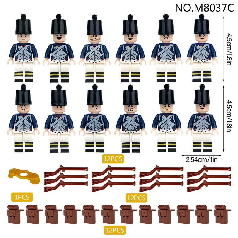 8037A 8037B 8037C Medieval European Soldier Minifigures - Image 7