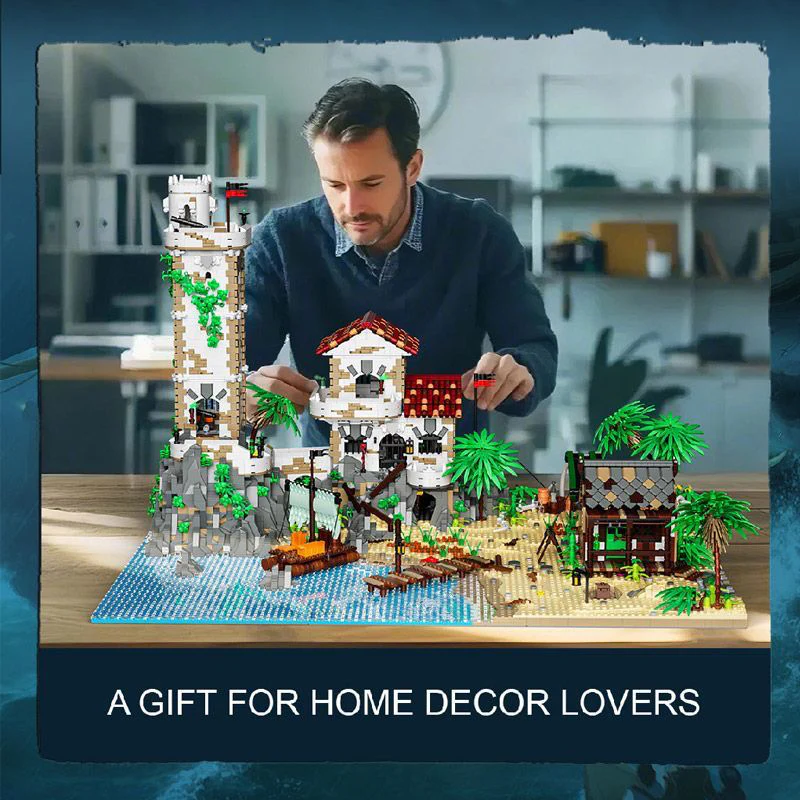 8205+PCS BK 33923 Pirate Harbor Jungle Castle - Image 3