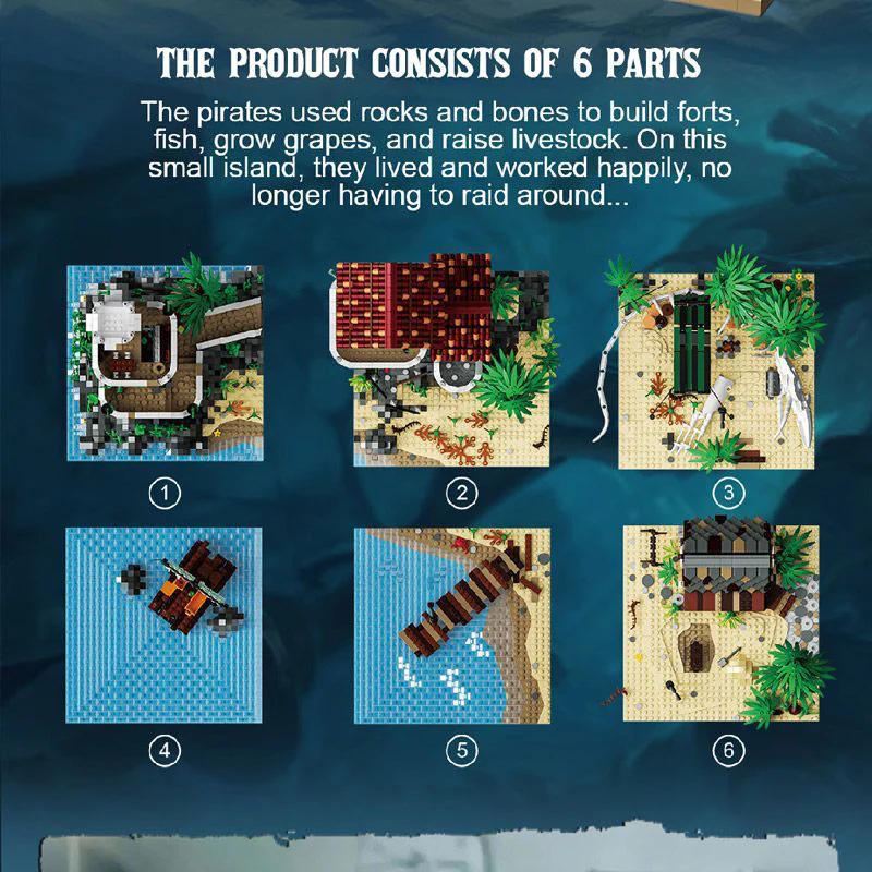 8205+PCS BK 33923 Pirate Harbor Jungle Castle - Image 4