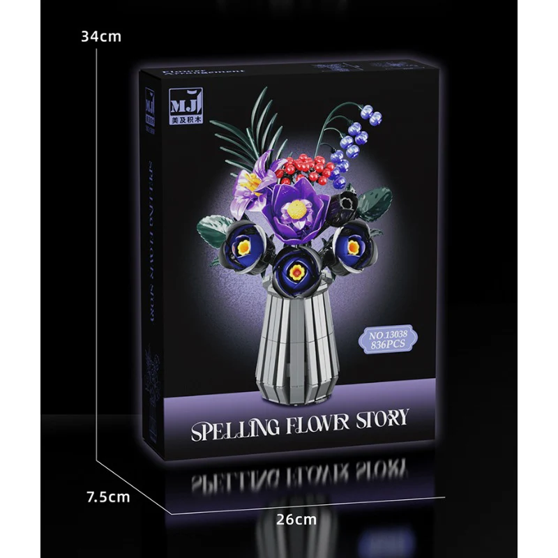836pcs MJi 13038 Spelling Flower Story - Image 7