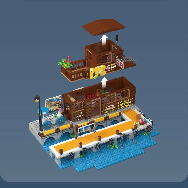 842pcs Mouldking 10108 The Quay Tavern - Image 4