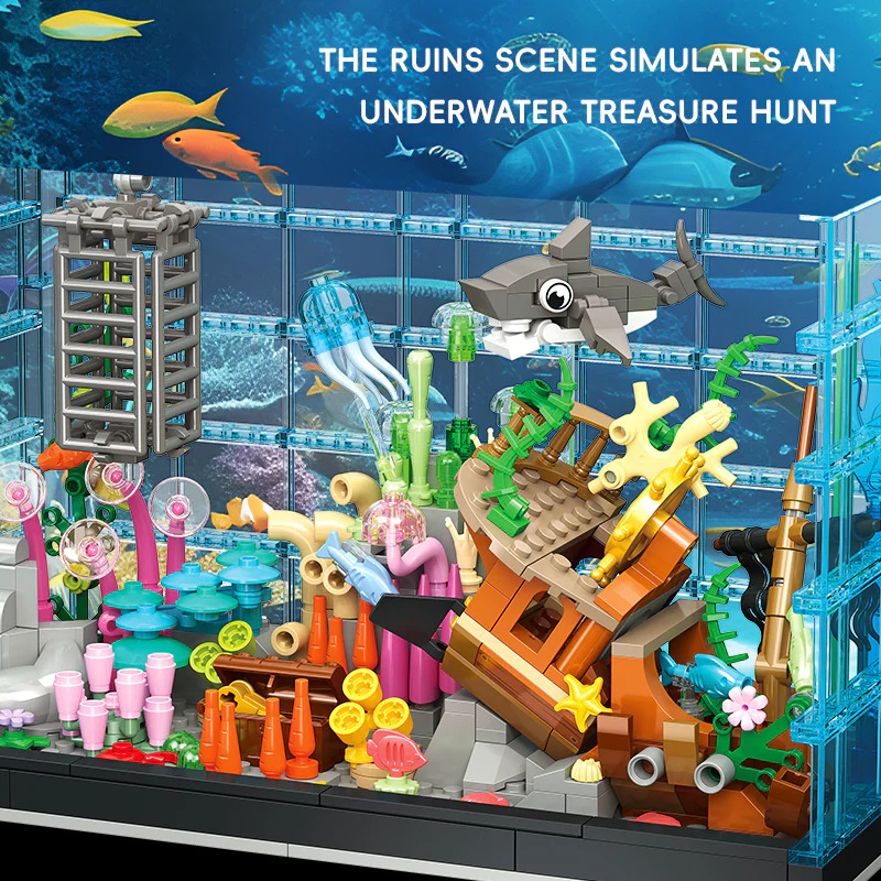 856PCS JIESTAR JJ9219 Underwater Exploration Aquarium - Image 4