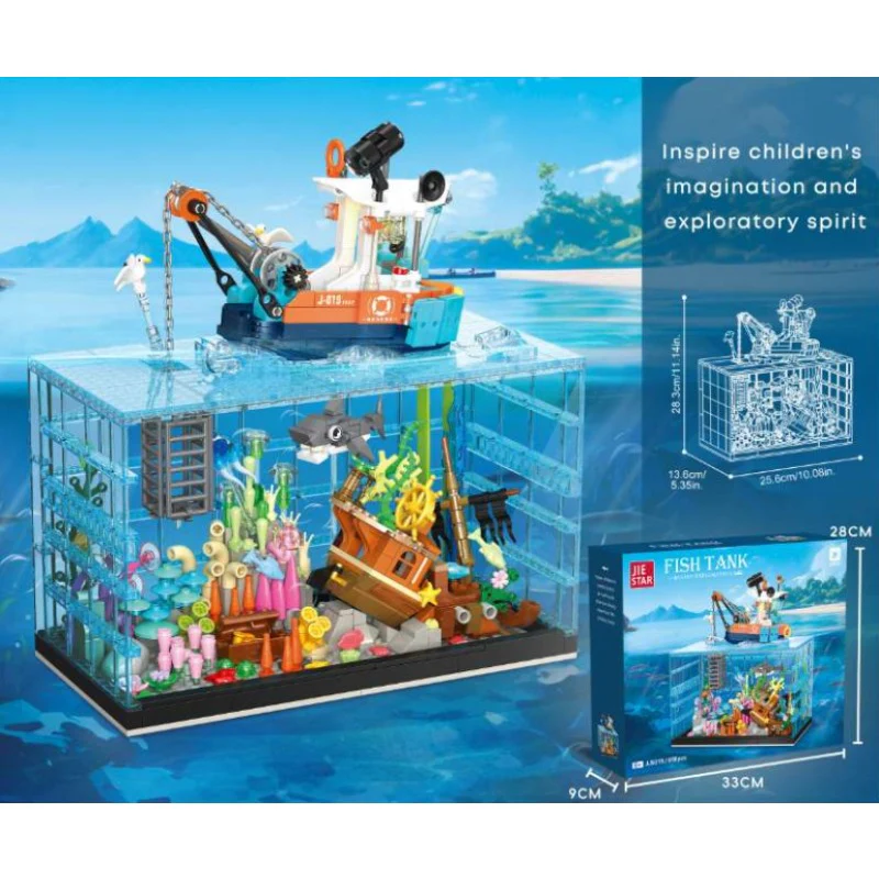 856PCS JIESTAR JJ9219 Underwater Exploration Aquarium - Image 6