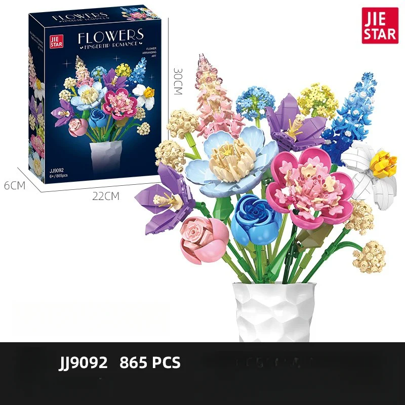 865pcs JIESTAR  JJ9092 Flowers Fingertip Romance - Image 2