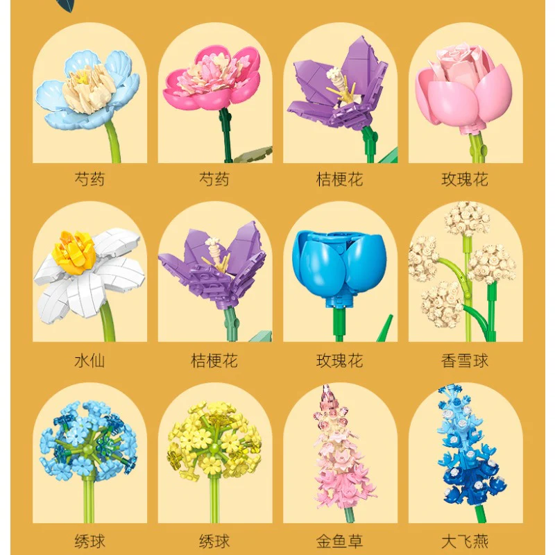 865pcs JIESTAR  JJ9092 Flowers Fingertip Romance - Image 6
