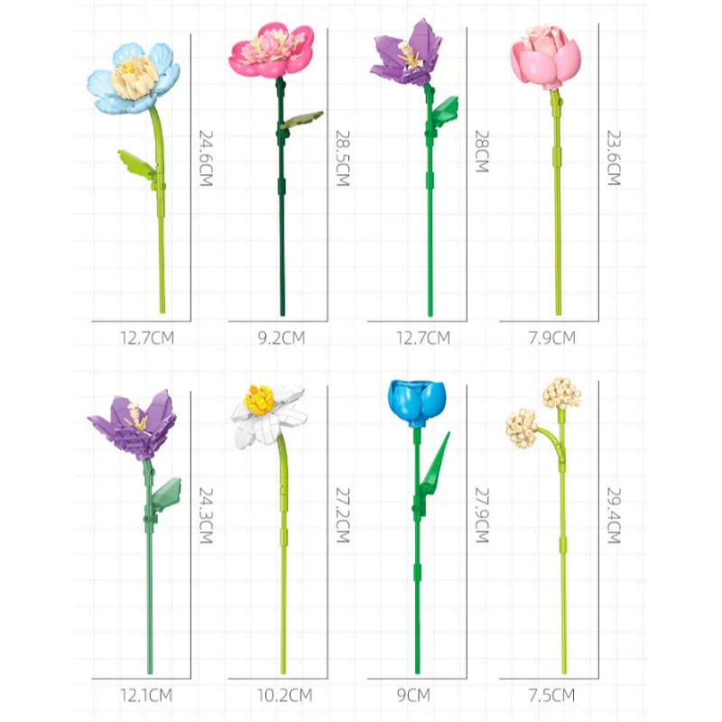 865pcs JIESTAR  JJ9092 Flowers Fingertip Romance - Image 7