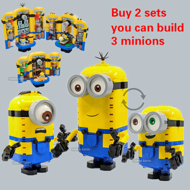 876pcs Movie Brick-built Minions and Their Lair Compatible 75551 - Image 5