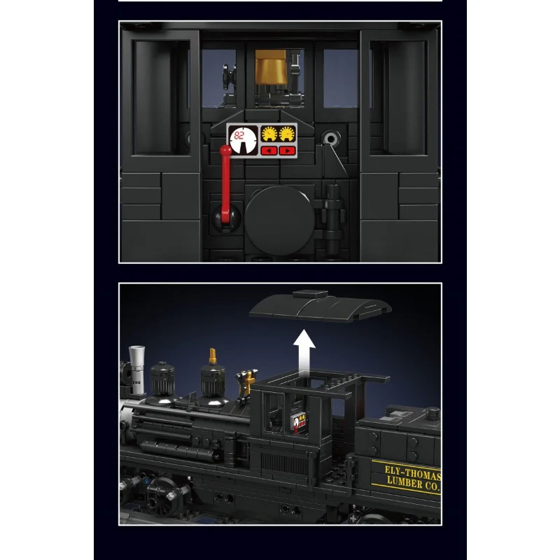 880PCS Mouldking 12032 Shay steam locomotive dynamic version - Image 7