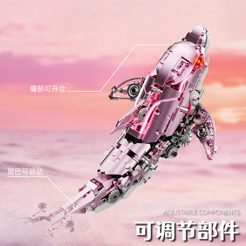 888pcs MJi 13098/13099 CYBER DOLPHIN  PINK/BLUE - Image 3