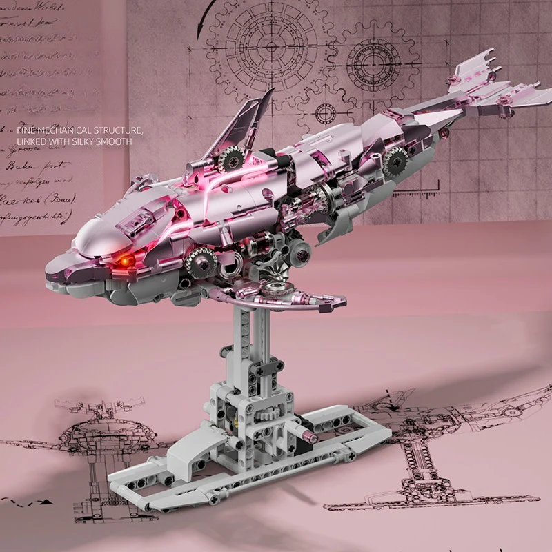 888pcs MJi 13098/13099 CYBER DOLPHIN  PINK/BLUE - Image 5