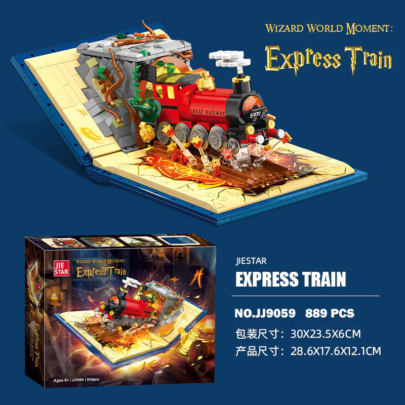 889 pcs JIESTAR JJ9059 Wizard World Monment：Express Train - Image 2