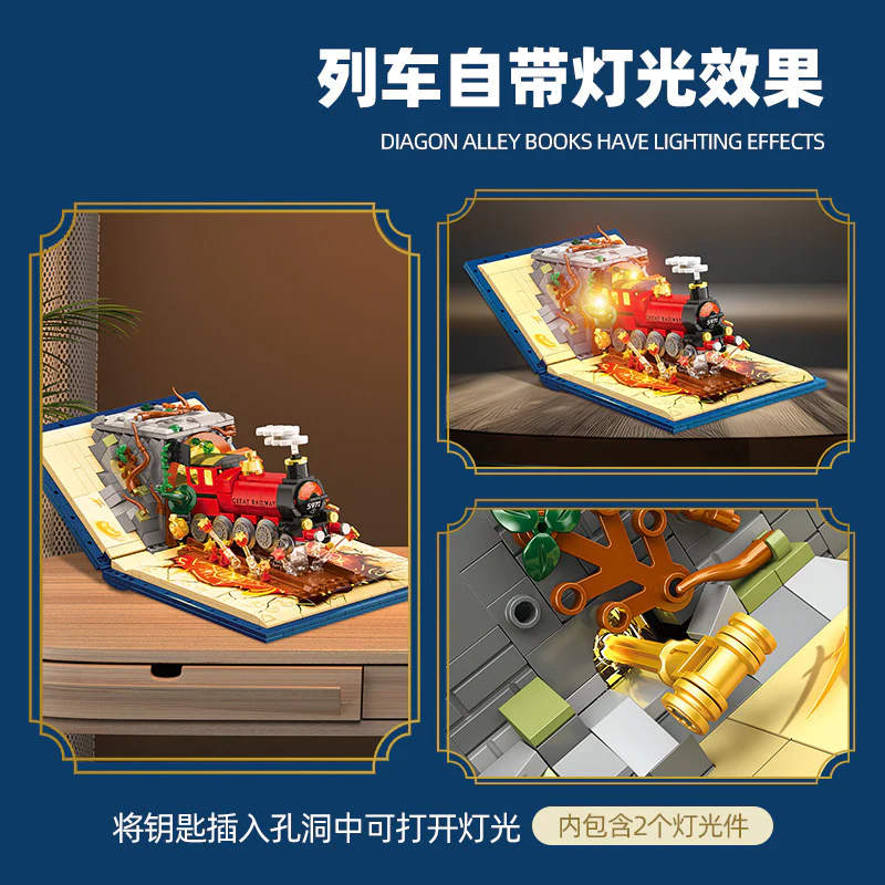 889 pcs JIESTAR JJ9059 Wizard World Monment：Express Train - Image 3