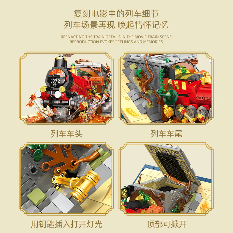 889 pcs JIESTAR JJ9059 Wizard World Monment：Express Train - Image 4