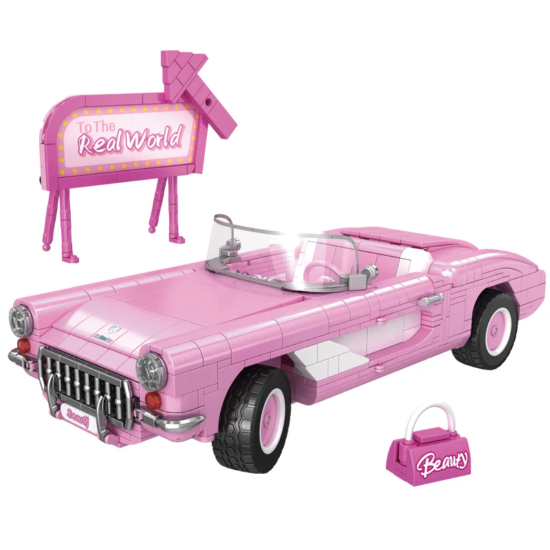 898pcs WGC 66035 Pink Barbie Car - Image 2
