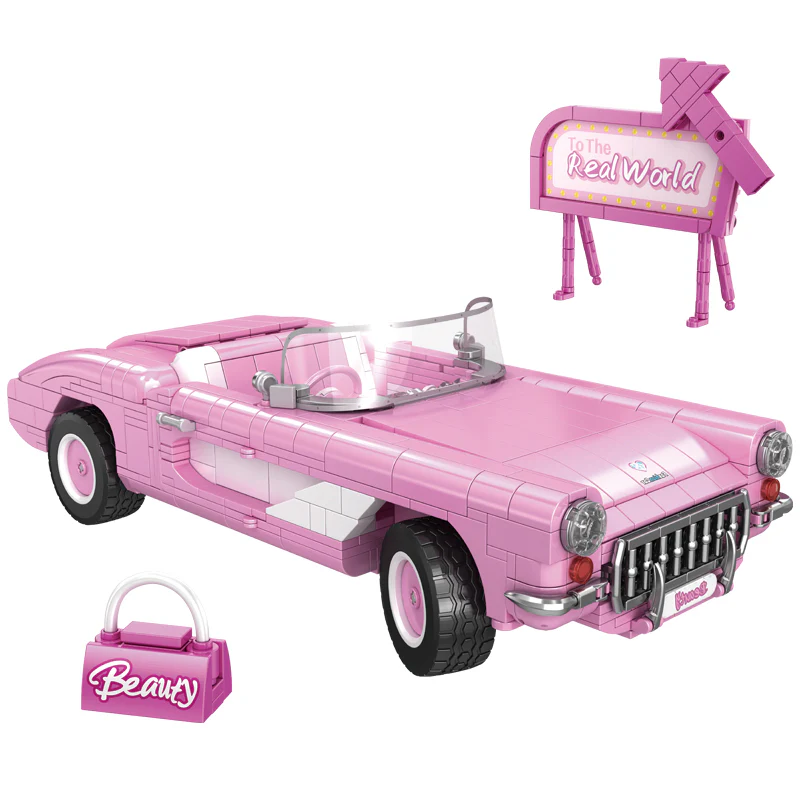 898pcs WGC 66035 Pink Barbie Car - Image 3