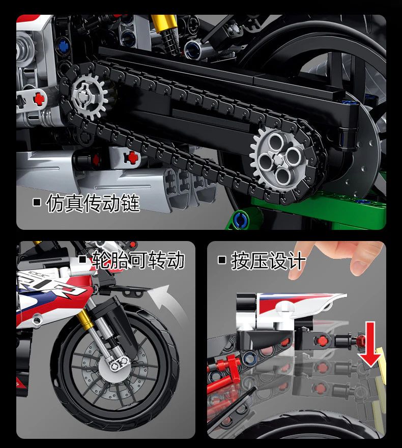 912PCS Panlos 672004 BMW M 1000 RR Motorcycle - Image 11