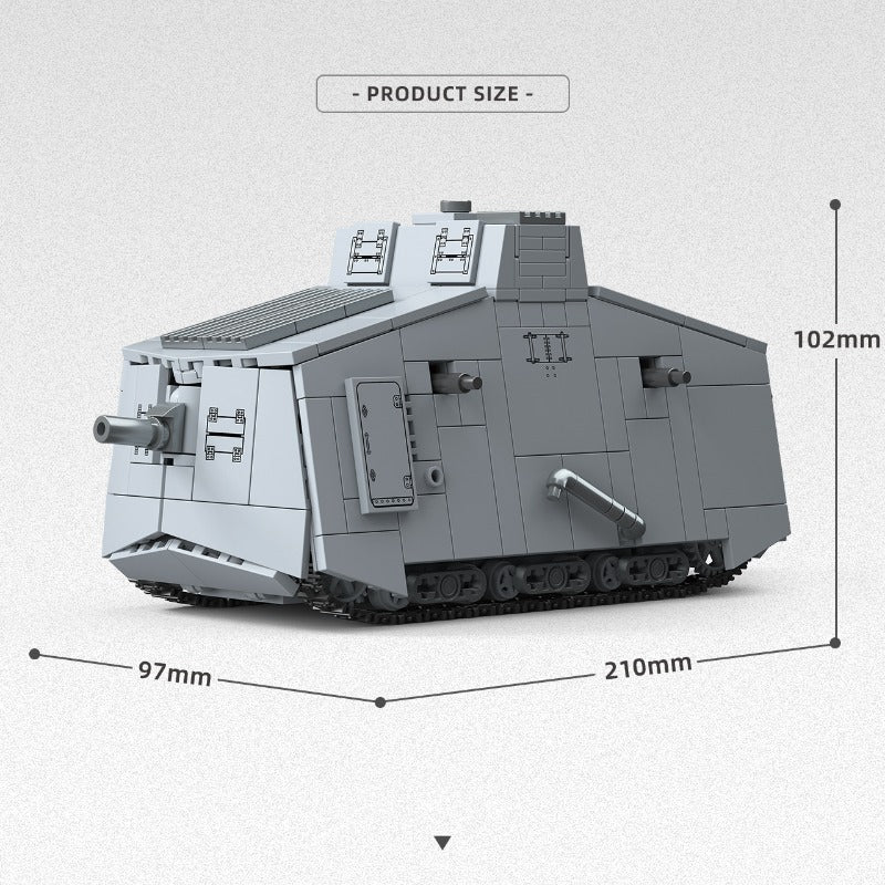 920pcs QUANGUAN 300017 A7V HEAVY TANK - Image 3