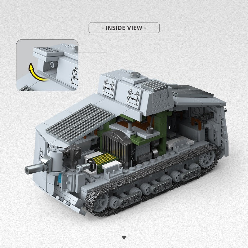 920pcs QUANGUAN 300017 A7V HEAVY TANK - Image 5