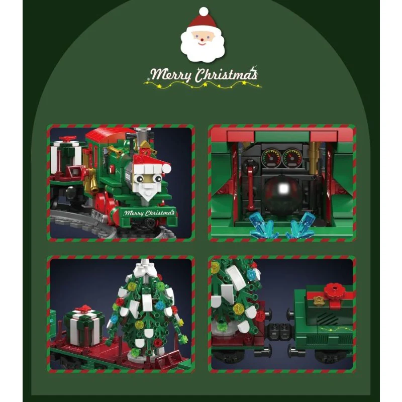 922 PCS Mouldking 12039 ESU KG230 diesel locomotive - Christmas dynamic version - Image 2