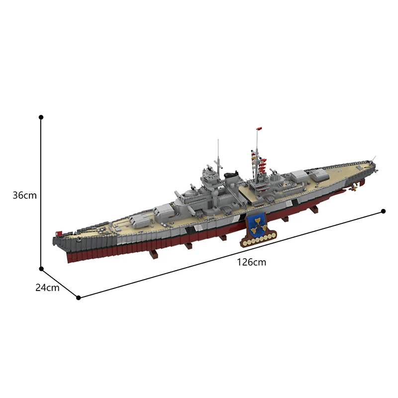 9393PCS MOC-84840,German battleship Bismarck - Image 4