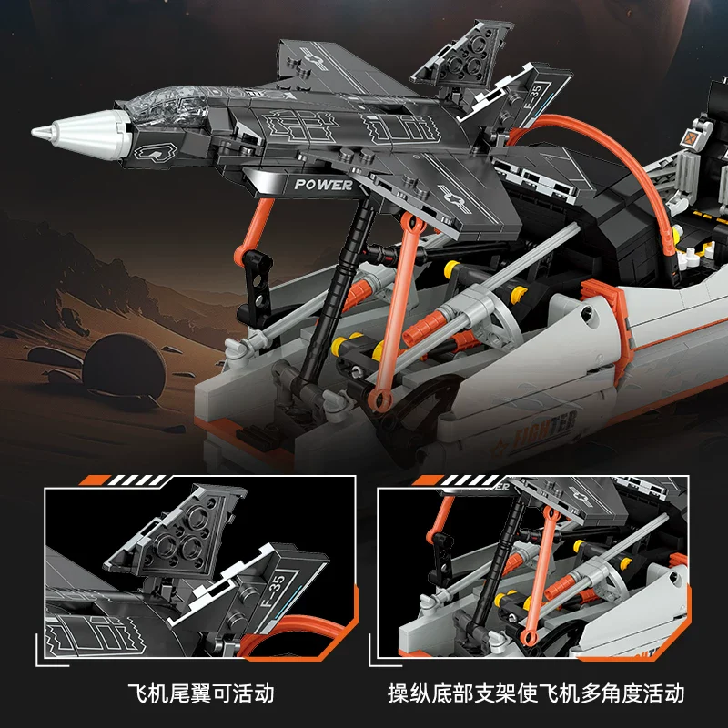 941pcs JIESTAR F-35 Fighter Jet Simulator - Image 3